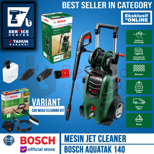 [EZM.3501814] Bosch Jet Cleaner Aquatak 140 Bar Mesin Cuci Aqt DIY Car Cleaning Kit
