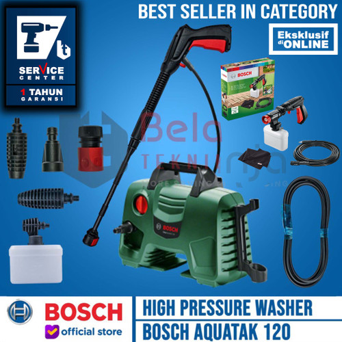 [EZM.3506333] BOSCH Mesin Cuci 120 BAR Aquatak AQT Jet Cleaner Cleaning Kit 360 Gun