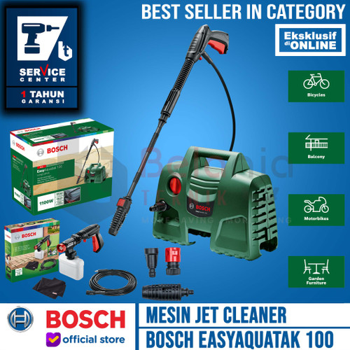 [EZM.3506338] BOSCH Jet Cleaner AQT 100 LL Aquatak 100 Bar + Cleaning Kit 360 Gun