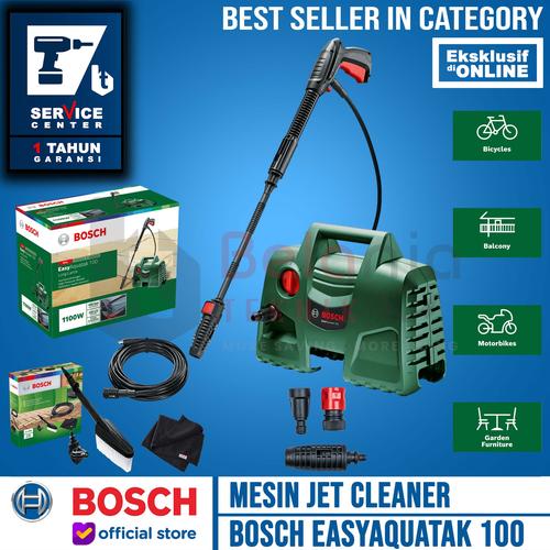 [EZM.3501822] BOSCH Jet Cleaner AQT 100 Aquatak 100 Bar + DIY Car Wash Cleaning Kit