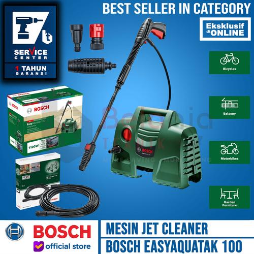 [EZM.3501823] BOSCH Jet Cleaner AQT 100 Aquatak 100 Bar + Sambungan Selang 6 Meter