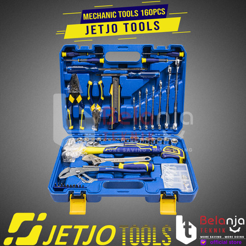[EZM.3501862] JETJO TOOLS Toolkit Set 160 Pcs Toolset Tool Kit Alat Tukang Bengkel