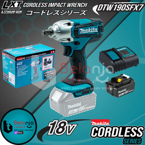 [EZM.3501880] Makita Mesin Pembuka Baut DTW190 SFX7 1/2" DTW Impact Wrench Cordless