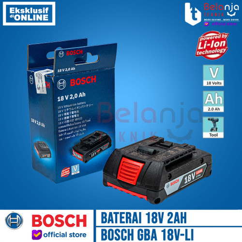 [EZM.3501941] Bosch Baterai 18V 2Ah Battery Cordless Lithium Ion GBA 18V-LI With Box