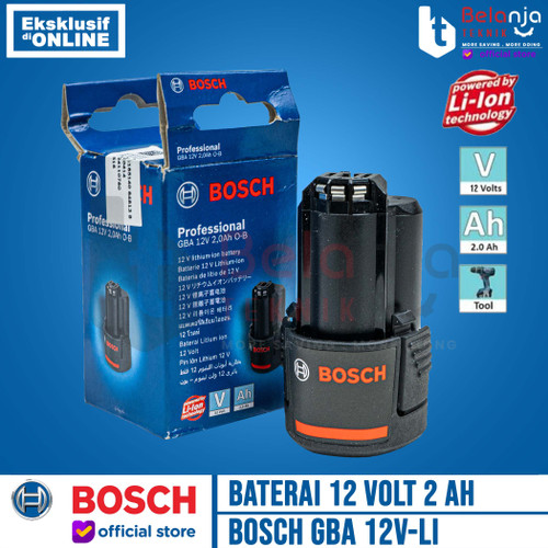[EZM.3501942] Bosch Baterai 12V 2Ah Battery Cordless Lithium Ion GBA 12V-LI With Box