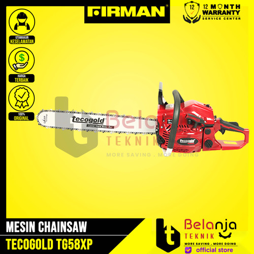 [EZM.3501968] Firman Tecogold Chainsaw TG58XP 22 Inch Mesin Potong Kayu Gergaji 22In