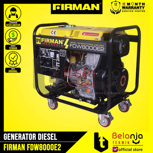 [EZM.3502016] Firman Generator Diesel FDW 8000 E2 4200 Watt Mesin Genset 1 Phase
