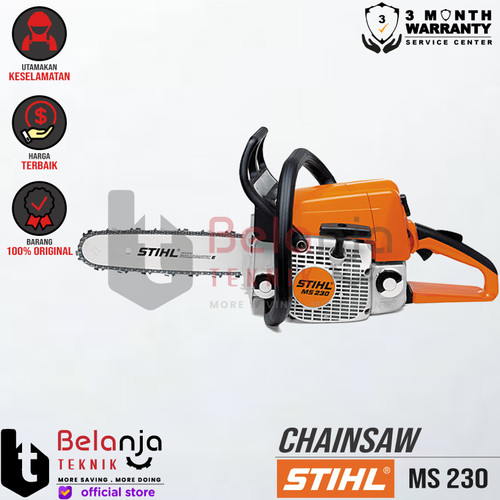 [EZM.3502018] STIHL Chainsaw MS 230 18 Inch Mesin Potong Kayu MS230 18" Inch 2 Tak