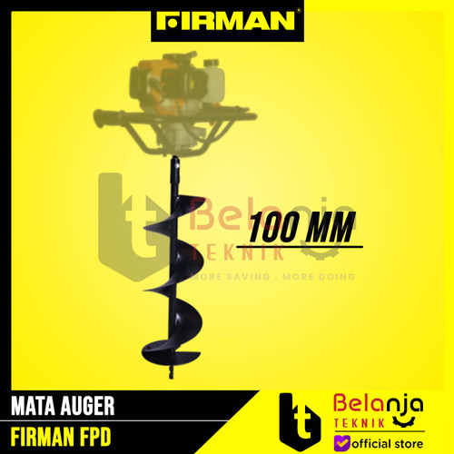 [EZM.3502027] Firman Earth Auger 100MM Mata Bor Penggali Tanah Biopori 10CM 4 Inch