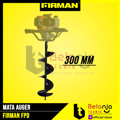 [EZM.3502028] Firman Earth Auger 300MM Mata Bor Penggali Tanah Biopori 30CM 12 Inch