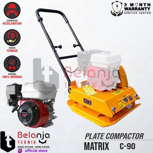 [EZM.3502065] Matrix Plate Compactor C-90 Mesin Stamper Kodok + Honda GP 160 Jialing
