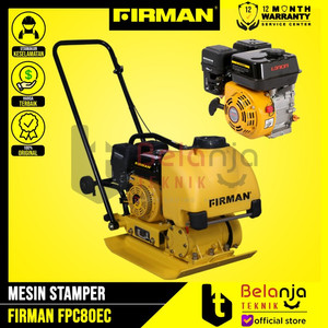 [EZM.3502071] Firman Plate Compactor FPC 80 EC Mesin Stamper + Loncin G 200 6.5 HP
