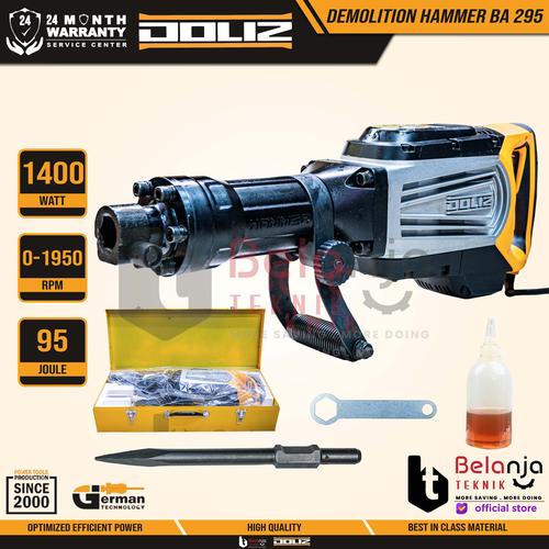 [EZM.3502199] Doliz Demolition Hammer BA 295 1400 Watt Mesin Bobok Beton HEX 95 J