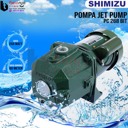[EZM.3502229] Shimizu Pompa Air Jet Pump PC 268 BIT Tanpa Tabung 30 Meter 250 Watt