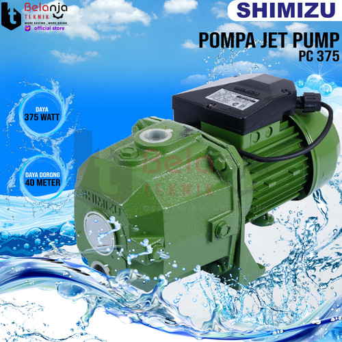 [EZM.3502231] Shimizu Pompa Air Jet Pump PC 375 Tanpa Tabung 40 Meter 375Watt Manual