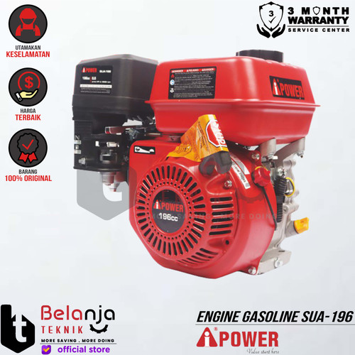 [EZM.3502244] AIPower Engine Gasoline SUA-196 6.5 HP Mesin Penggerak Serbaguna