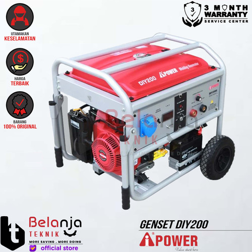 [EZM.3502256] AIPower Genset DIY200 Generator Bensin 5500 Watt Manual Starting