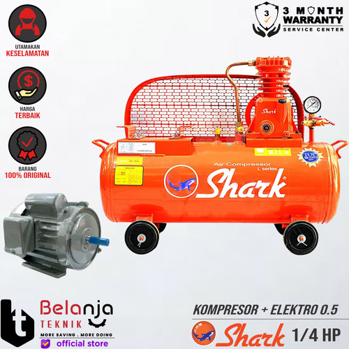 [EZM.3505212] Air Compressor Shark 0.25 HP Plus Electro Motor 0.5 HP