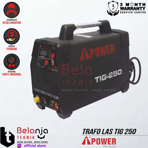 [EZM.3502274] AIPower Mesin Trafo Las DC Inverter TIG 250 Welder IGBT 220 V