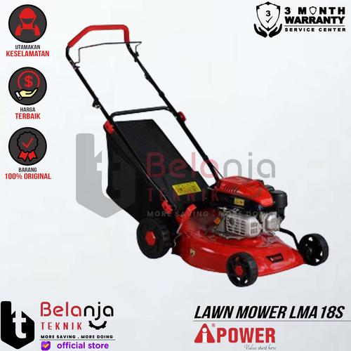 [EZM.3502280] AIPower Mesin Potong Rumput Dorong LMA18S 4 Tak 18 Inch Otomatis