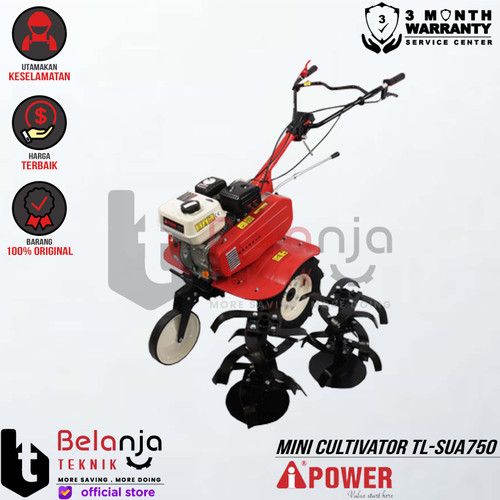 [EZM.3502282] AIPower Mesin Mini Cultivator TL-SUA750 Traktor Bajak Sawah 7 HP