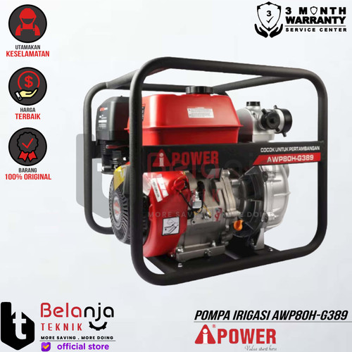 [EZM.3502289] AIPower Pompa Irigasi Air Sawah AWP80H-G389 3Inch High Lift Pump 3" In