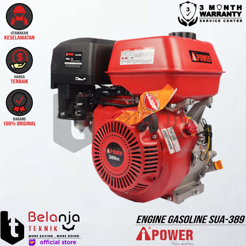 [EZM.3502312] AIPower Engine Gasoline SUA-389 13 HP Mesin Penggerak SerbagunaBensin