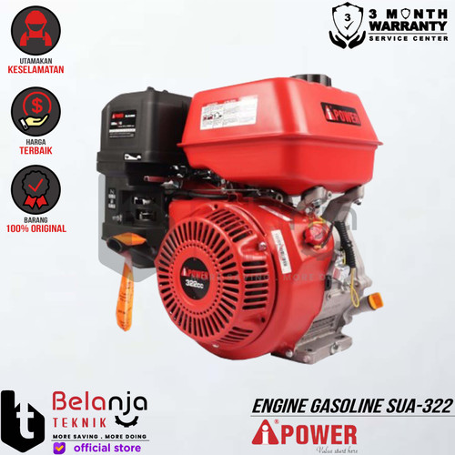 [EZM.3502313] AIPower Engine Gasoline SUA-322 10 HP Mesin Penggerak Serbaguna Bensin