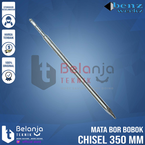 [EZM.3502361] Benz Mata Bor Bobok Beton Lancip SDS Plus Point Chisel 350 mm 35 cm