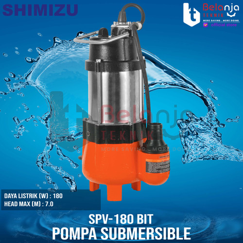 [EZM.3502374] Shimizu Submersible Pump SPV 180 BIT 7 Meter Mesin Pompa Celup SPV180