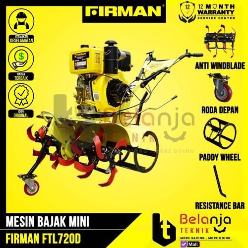 [EZM.3502382] Firman Mesin bajak FTL 720 D Tiller Cultivator Diesel Engine FTL720D