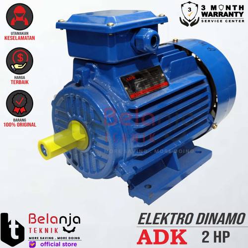 [EZM.3502392] ADK Mesin Penggerak Dinamo Electro Motor 2 HP 3 Phase 4 Pole