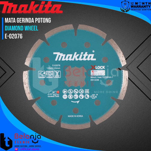[EZM.3502412] Makita Diamond Wheel 5 Inch Mata Gerinda Potong Beton Granite E-02076