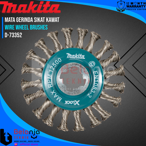 [EZM.3502417] Makita Wire Wheel Brushes 115 MM XLock Mata Gerinda Sikat Kawat Plat