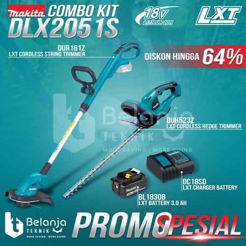 [EZM.3502432] Makita Combo Kit DLX2051S Hedge Trimmer + Brush Cutter Potong Rumput