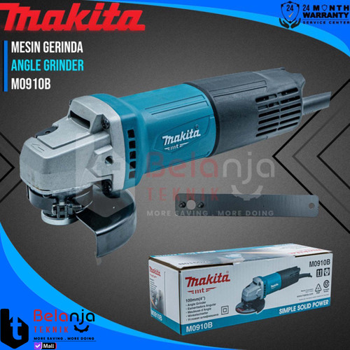 [EZM.3502433] Makita Angle Grinder M0910B Mesin Gerinda Tangan 4 Inch 540W M 0910 B