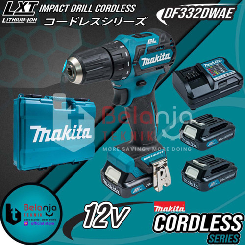 [EZM.3502467] Makita Mesin Bor Obeng Baterai DF332 DWAE Driver Drill Cordless 12V DF
