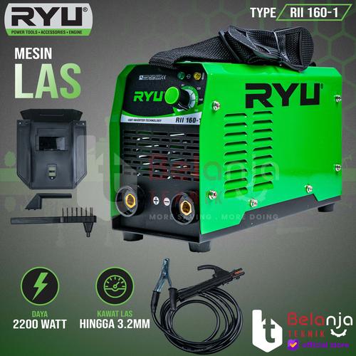 [EZM.3502488] Ryu Travo Las Inverter 160A RII 160-1 IGBT 1800 Watt Mesin Trafo Las