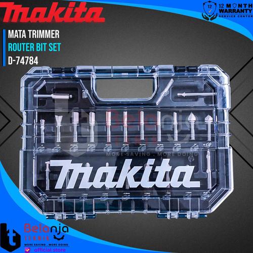 [EZM.3502504] Makita Router Bit Set 22 Pcs Mata Trimmer Side Profil Kayu 8MM D-74784