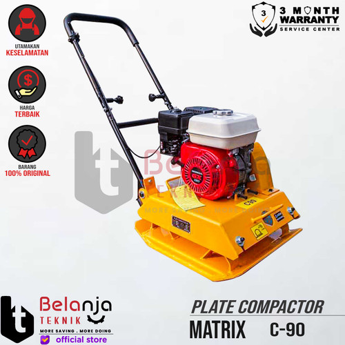 [EZM.3502520] Matrix Plate Compactor C-90 Mesin Stamper Kodok Set Mesin Honda GX 160