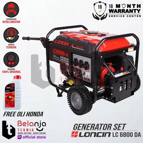 [EZM.3504193] LONCIN Generator Set Bensin LC6800DA 4500W Genset LC 6800 DA 4500 Watt