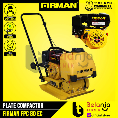 [EZM.3502616] Firman Plate Compactor FPC 80 EC Mesin Stamper + Engine FGE 220 HD