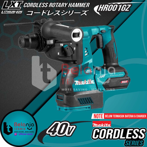 [EZM.3502645] Makita Mesin Bor Beton Baterai HR001GZ Cordless Rotary Hammer 40V HR