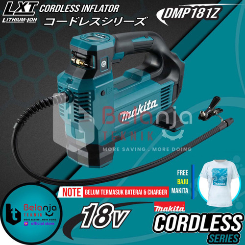Makita Cordless Inflator DMP181Z Pompa Ban Alat Isi Angin 161 Psi 18V