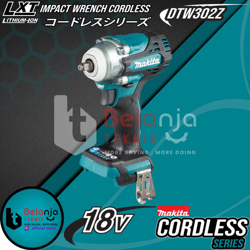 [EZM.3502662] Makita Impact Wrench Cordless DTW302Z Mesin Pembuka Baut Baterai 18V