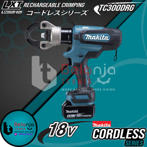 [EZM.3502666] Makita Cordless Rechargeable Crimping TC300DRG Potong Kupas Kabel 18V