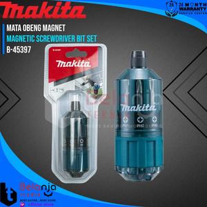 [EZM.3502696] Makita Magnetic Screwdriver Bit Set 18 Pcs Mata Obeng Magnet B-45397