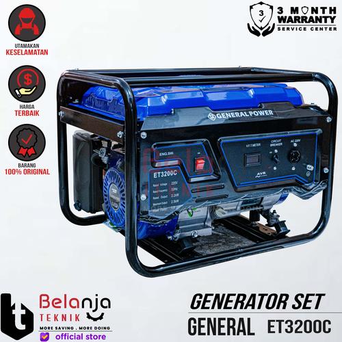 [EZM.3502698] General Mesin Generator Set ET 3200 CE Genset Bensin 2200 Watt ET3200