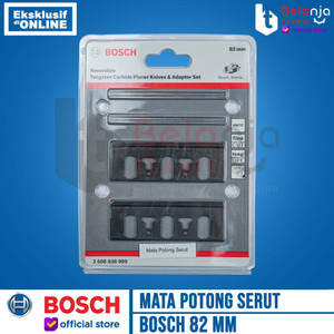 [EZM.3502704] Bosch Mata Pisau Serut Ketam Sugu 82 MM HSS Planner Blade + Adapter