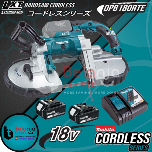 [EZM.3502716] Makita Mesin Potong Band Saw Baterai DPB180RTE Bandsaw Cordless 18V